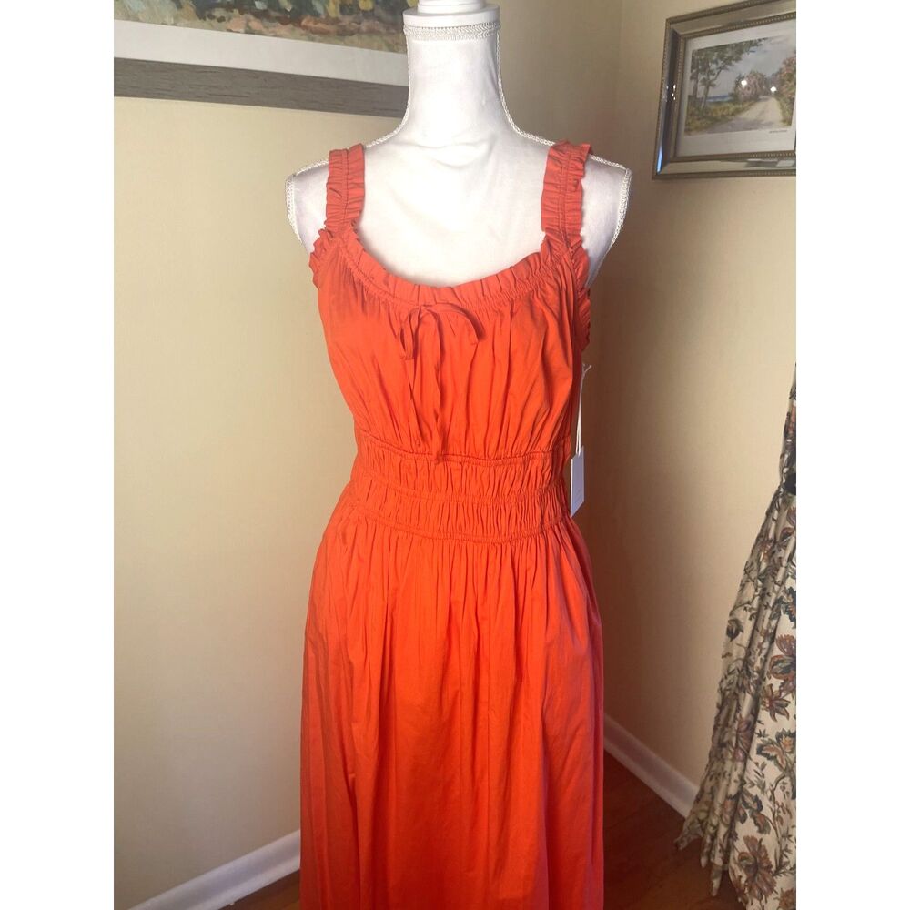 NWT Lauren Conrad Womens Smocked Maxi Sundress Sz S Ruffles Feminine Coquette - Picture 2 of 13